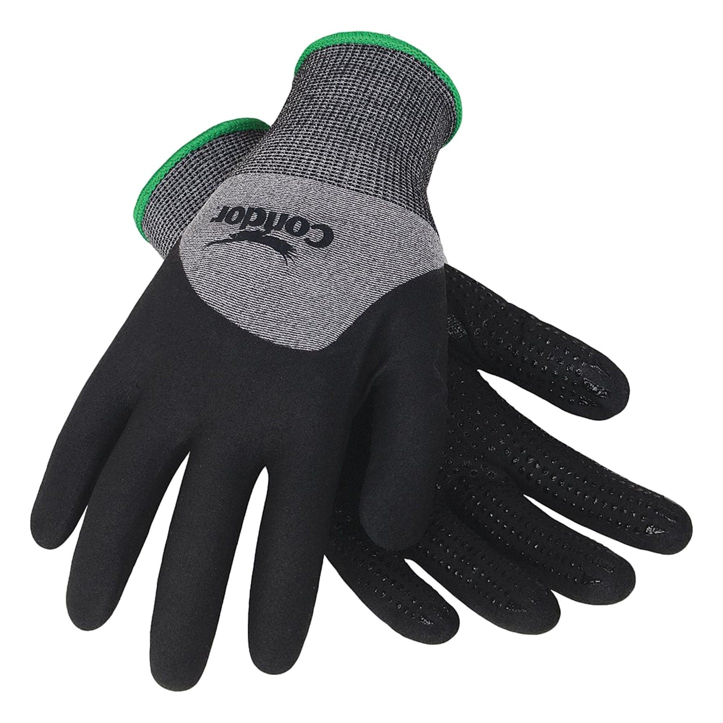 CONDOR Nitrile-Coated Dotted Gloves - Large, Anti-Abrasion and Chemical Resistant