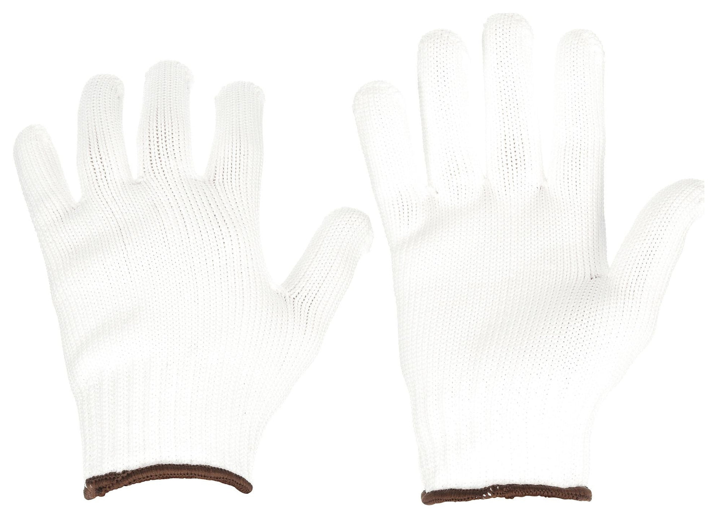 CONDOR Uncoated Knit Gloves S (7 ga) Full Finger, Knit Cuff, White