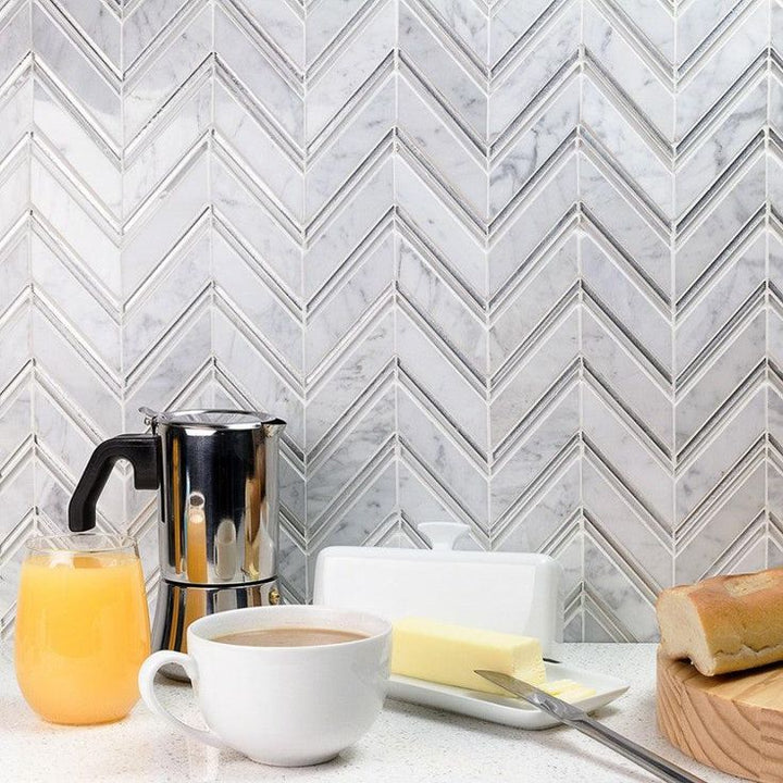 Regal Winter Magic Marble Mosaic Tile