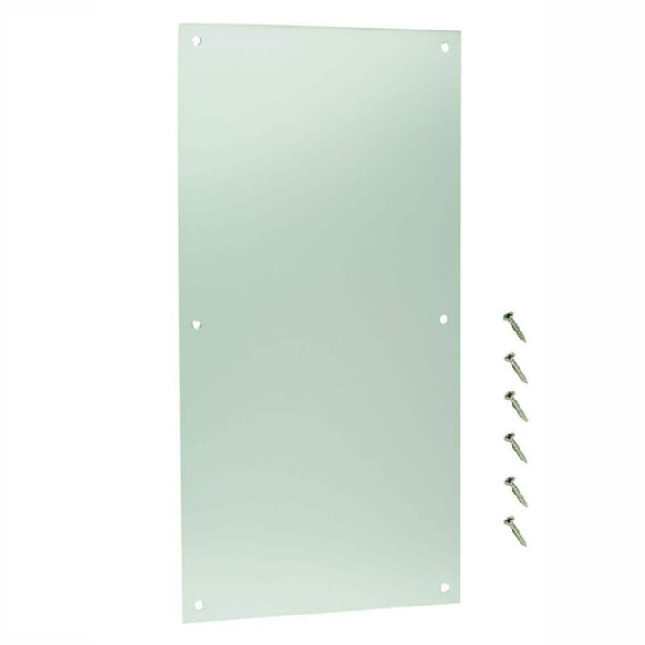 8 in. x 16 in. Satin Aluminum Push Plate