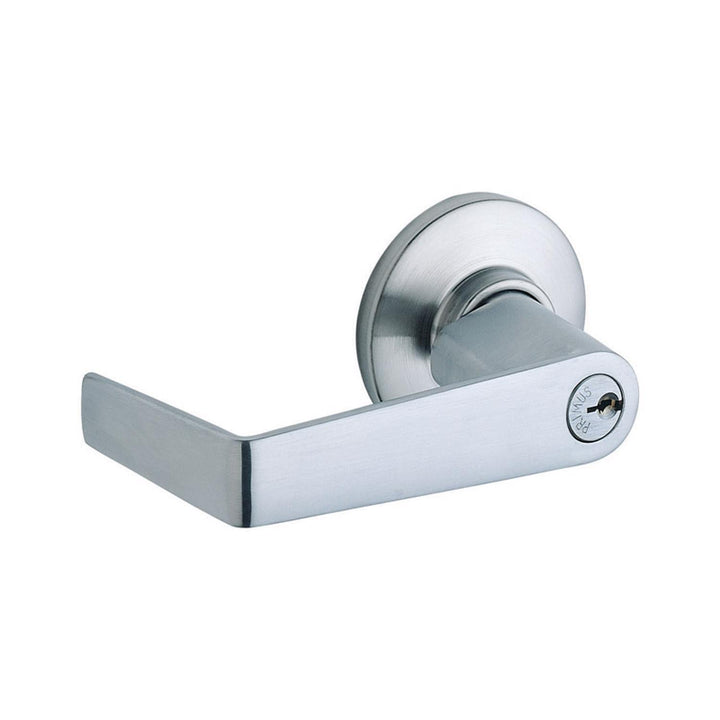 Schlage Saturn Satin Chrome Entry Lever, ANSI Grade 2, 1-1/8 in