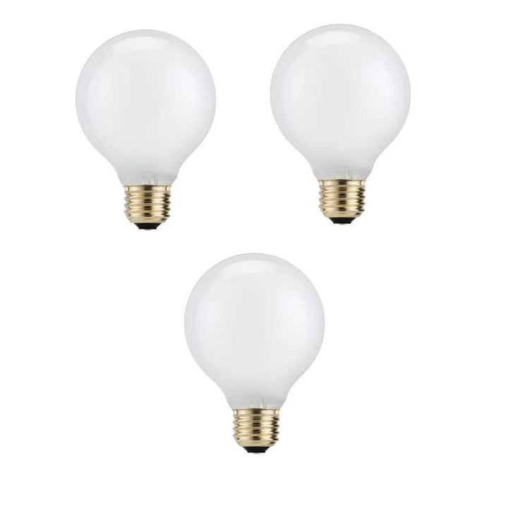 Philips 40-Watt Equivalent G25 Halogen White Decorative Globe Light Bulb (3-Pack)