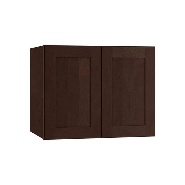 Home Decorators Collection Newport 27 in. W x 24 in. D x 18 in. H Assembled Plywood Wall Bridge Kitchen Cabinet in Manganite with Soft Close