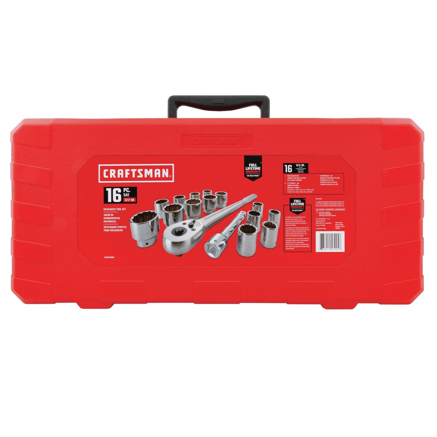 Craftsman 16 pc SAE 3/4 in. Drive Socket and Ratchet Set