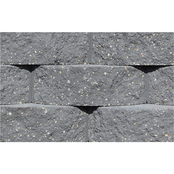Rockwood Retaining Walls Cottage Stone 4 in. H x 12 in. W x 8.5 in. D Charcoal Concrete Garden Wall Block (96-Pieces/31.68 sq. ft./Pack)