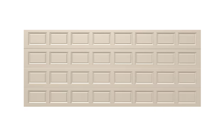 Wayne Dalton Classic Steel Model 8000 16-ft x 7-ft Almond Double Garage Door
