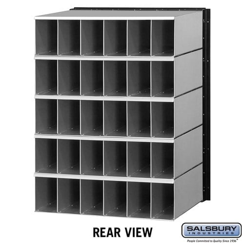 Aluminum Mailbox with 30 Combination Lock Doors - Rear Loading System