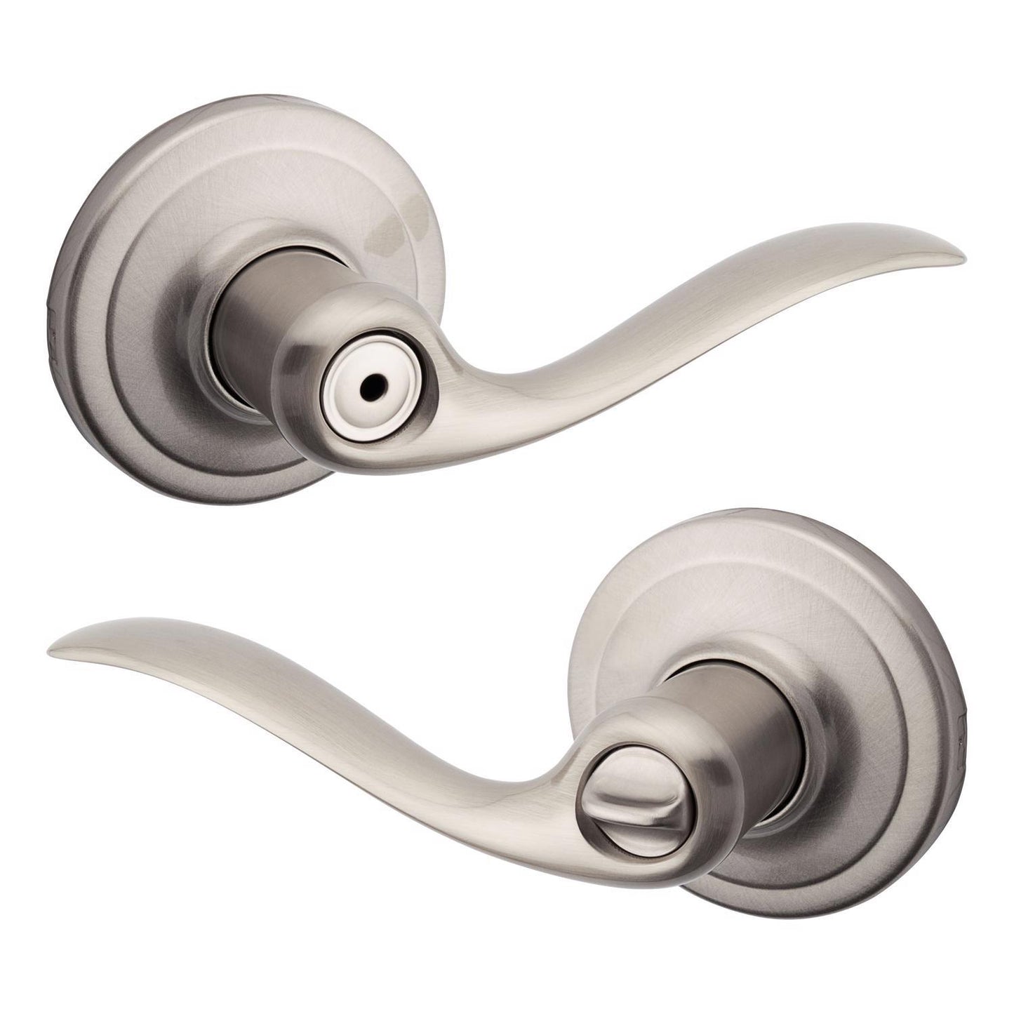 Kwikset Tustin Satin Nickel Privacy Lockset, ANSI/BHMA Grade 2, 1-3/4 in.