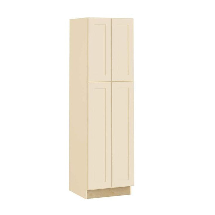 Home Decorators Collection Newport 24 in. W x 24 in. D x 84 in. H Assembled Plywood Pantry Kitchen Cabinet in Blended Cream with Soft Close