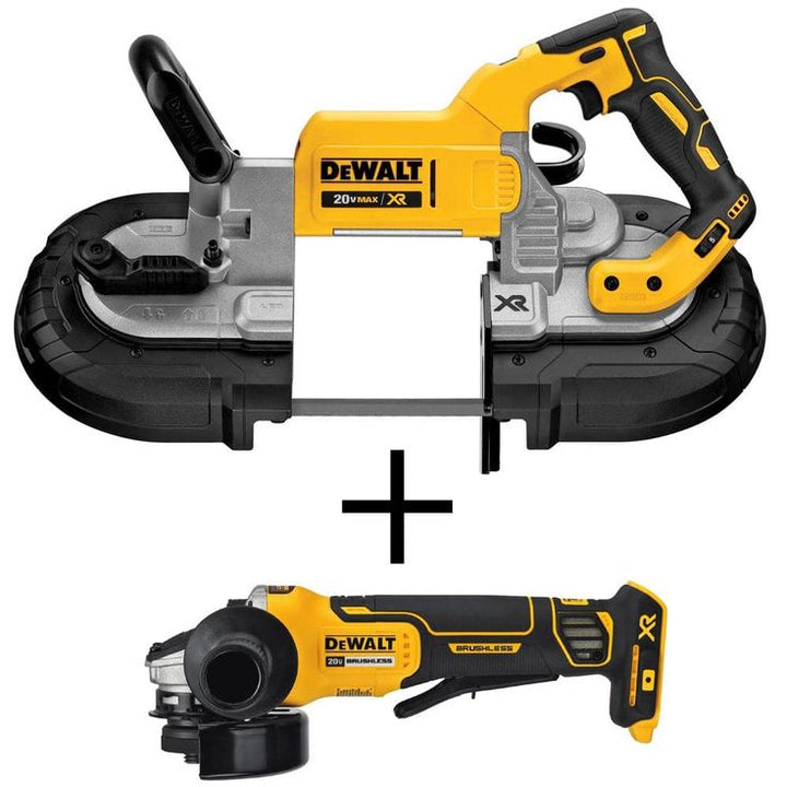 20-Volt MAX Li-Ion Brushless Cordless Deep Cut Band Saw (Tool-Only) with Bonus 4-1/2 in. Small Angle Grinder (Tool-Only)