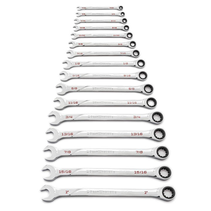 120XP Universal Spline XL Ratcheting Combination SAE Wrench Set (16-Piece) - Super Arbor