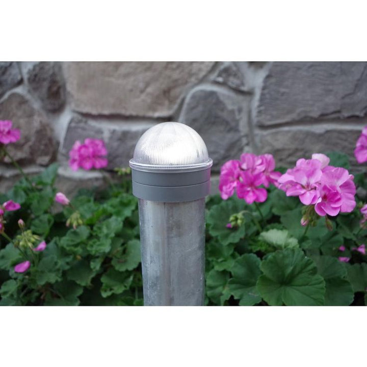 Silver Chainlink Summit Solar Post Cap LED Post Cap (2-Pack)