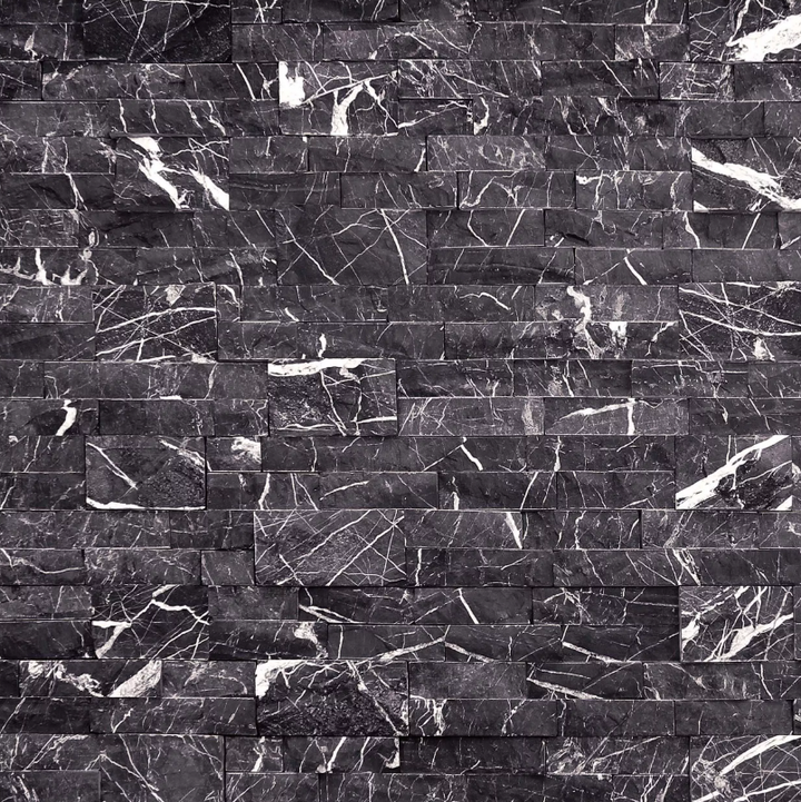 Volcanic Black Splitface Marble Ledger Panel