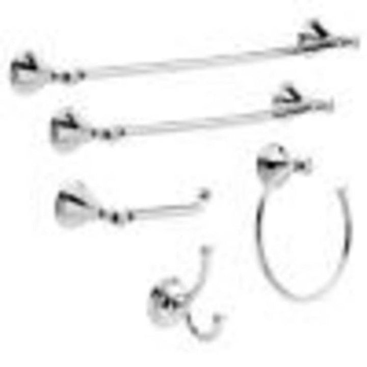 Delta Cassidy 24-in Double Chrome Wall Mount Double Towel Bar