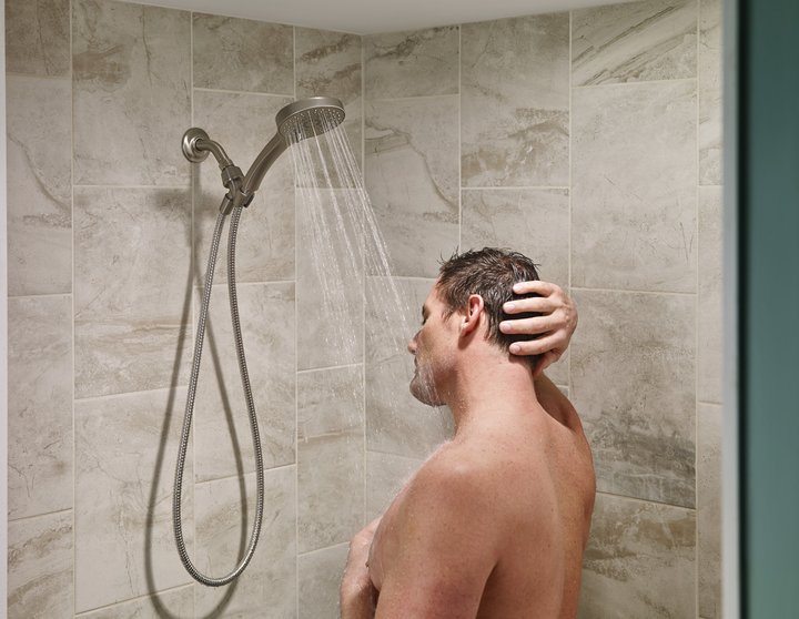 Moen Iso 6‑Spray 4.5 in. Handheld Rain Shower Head, Spot Resist Brushed Nickel (Eco)