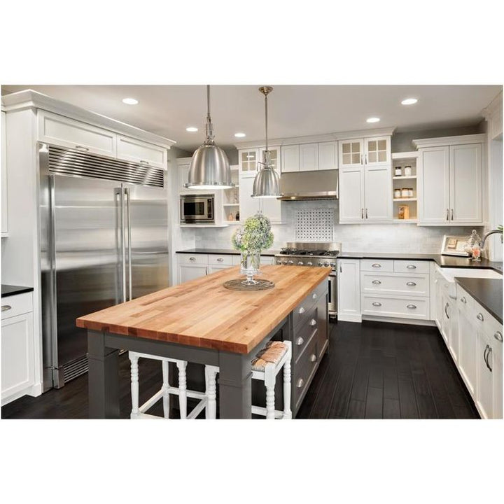 The Baltic Butcher Block 8-ft Natural Straight Butcher Block Birch Kitchen Countertop