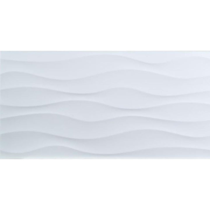 MSI Dymo Wavy White 12 in. x 24 in. Glossy Ceramic Wall Tile (16 sq. ft./case)