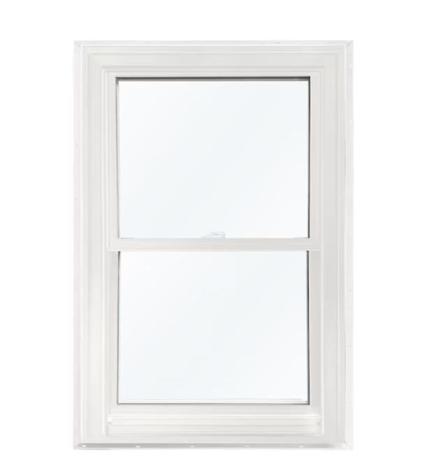 United Window & Door PRO Series New Construction 35-1/2-in x 65-1/2-in x 3-1/4-in Jamb White Vinyl Low-e Argon Double Hung Window Full Screen Included
