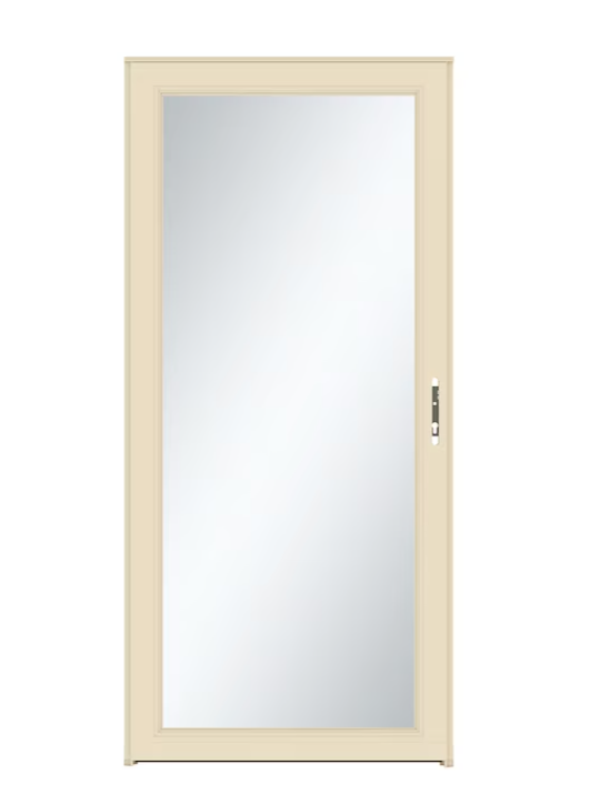 LARSON Signature Selection 36-in x 81-in Almond Full-view Interchangeable Screen Aluminum Storm Door