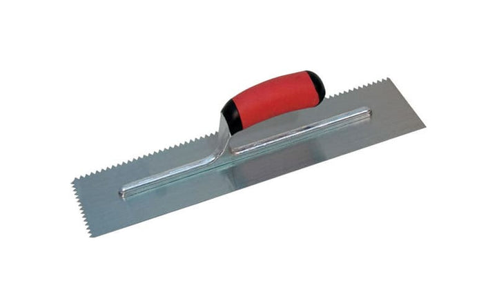 Marshalltown 4-1/2 in. Steel V-Notch Trowel, Soft Grip Handle