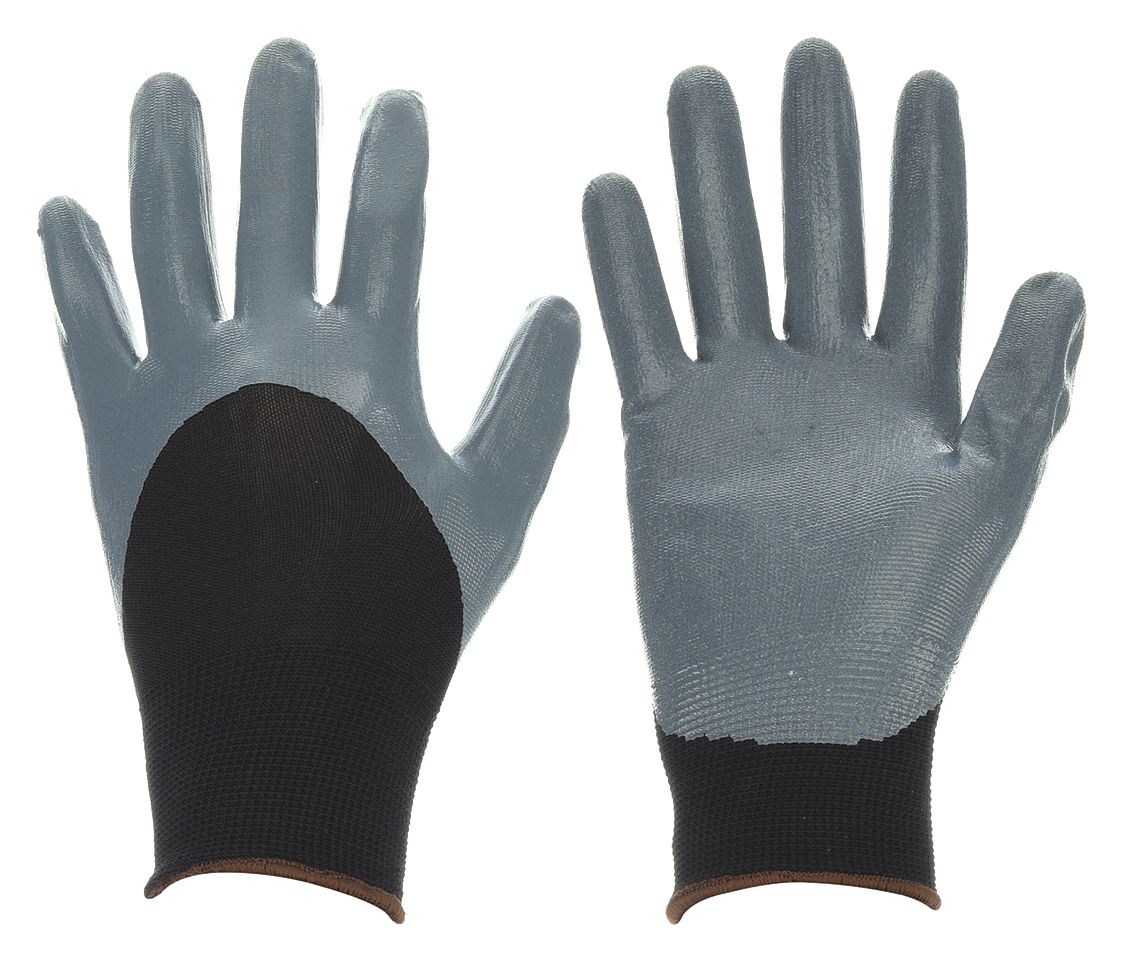 CONDOR Nitrile Coated Work Gloves - Large, Abrasion Level 4