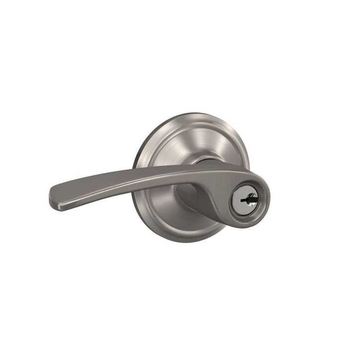 Schlage F51 Merano Merano Satin Nickel Reversible Keyed Entry Door Handle