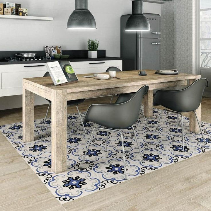 Met Beige Encaustic 9x9 Glazed Porcelain Tile