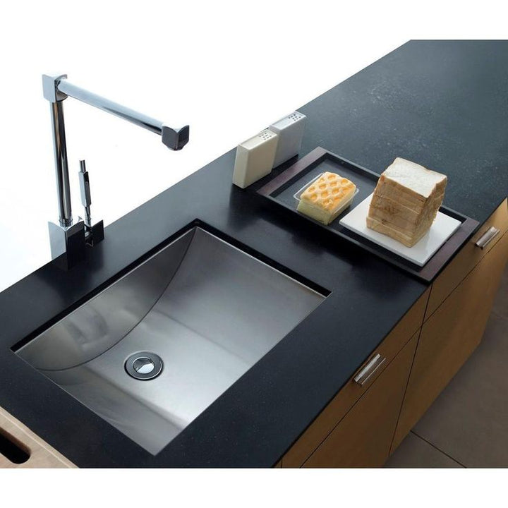 Filament Design Cantrio Undermount Bathroom Sink in Stainless Steel
