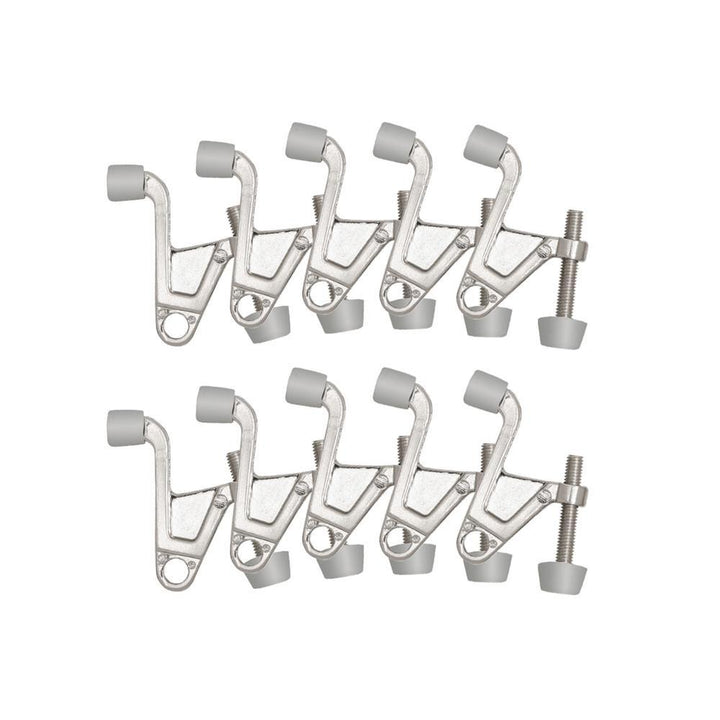 2-1/4 in. x 2-1/8 in. Satin Nickel Jumbo Hinge Pin Door Stop Value Pack (10 per Pack) - Super Arbor