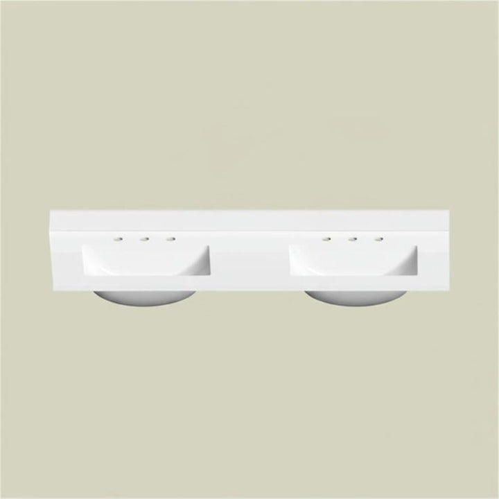 Home Decorators Collection 61-Inch Cultured Marble Vanity Top with Double Sinks