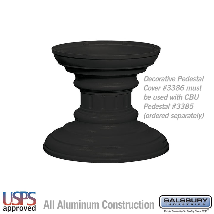 Regency Decorative Pedestal Cover - Short - Black