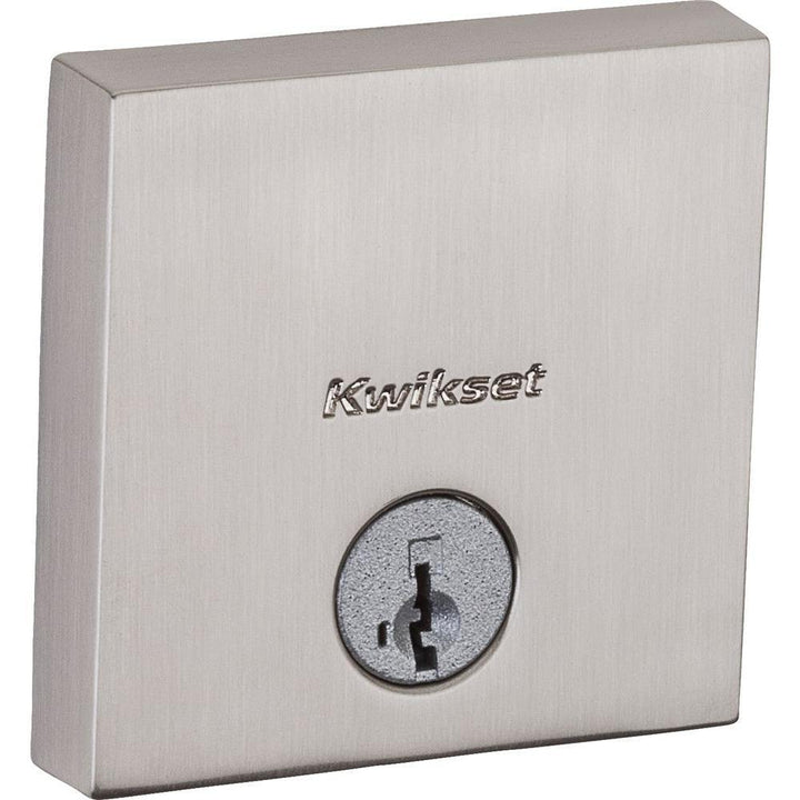 Downtown Satin Nickel Single Cylinder Deadbolt featuring SmartKey Security with Microban Antimicrobial Technology - Super Arbor