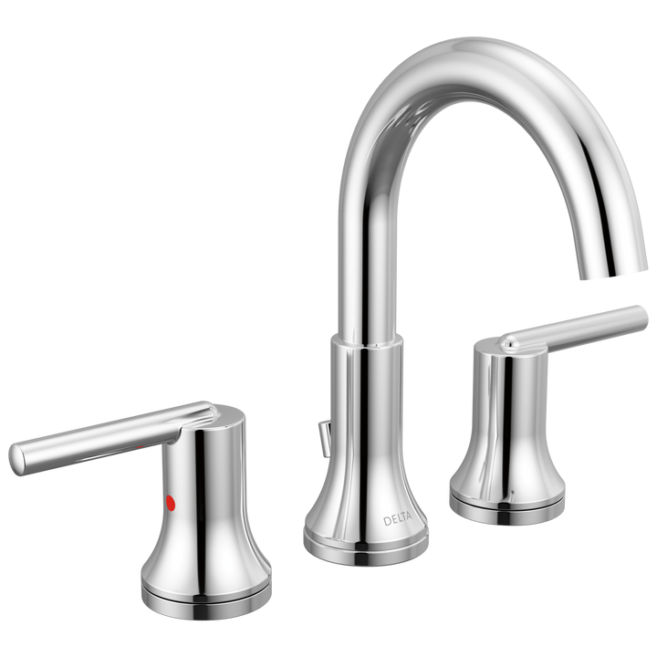 Delta Trinsic Chrome 2-Handle Widespread WaterSense Bathroom Sink Faucet with Drain