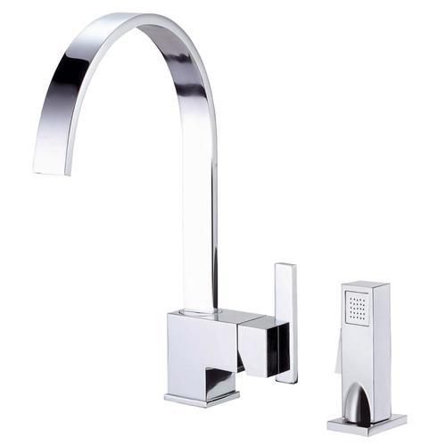 Danze Sirius Chrome 1-Handle Deck-Mount High-Arc Handle Kitchen Faucet