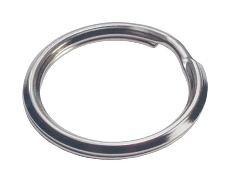 Hillman 7/8 in. D Tempered Steel Silver Split Rings/Cable Rings Key Ring