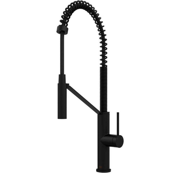 Livingston Single-Handle Pull-Down Sprayer Kitchen Faucet in Matte Black - Super Arbor