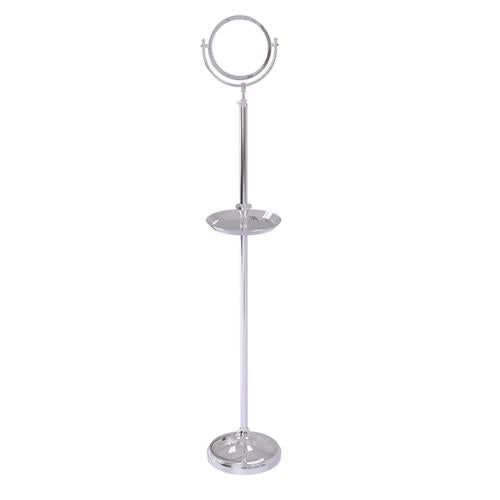 Allied Brass 10.5-in x 68-in Polished Chrome Double-Sided Magnifying Freestanding Vanity Mirror