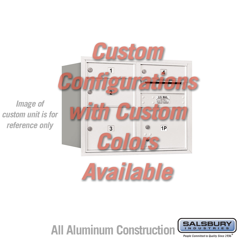 Recessed Mounted 4C Horizontal Mailbox - 6 Door High Unit, Double Column, Rear Loading, USPS Approved