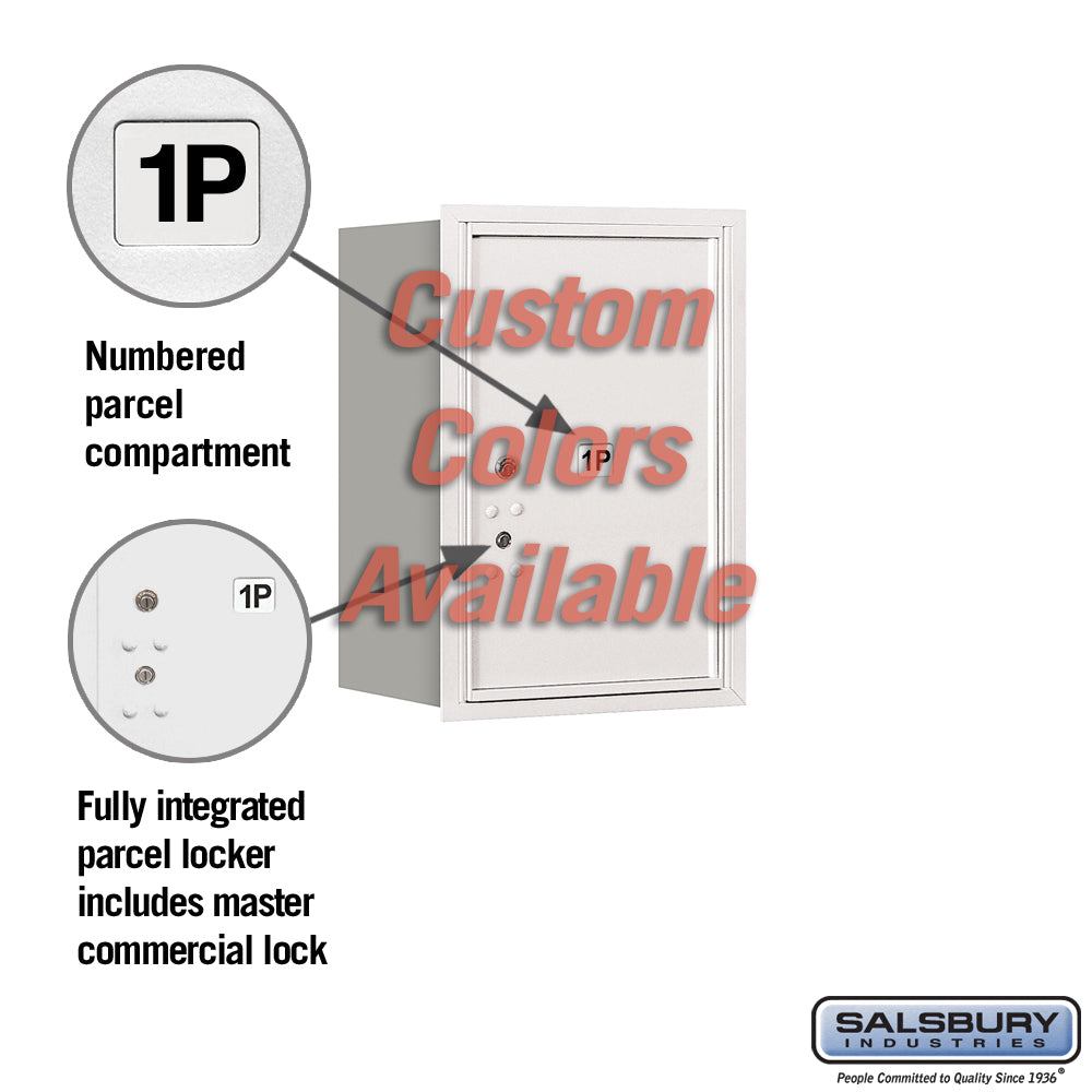 Recessed Mounted 4C Parcel Locker with Master Commercial Lock - Rear Loading - ADA Compliant