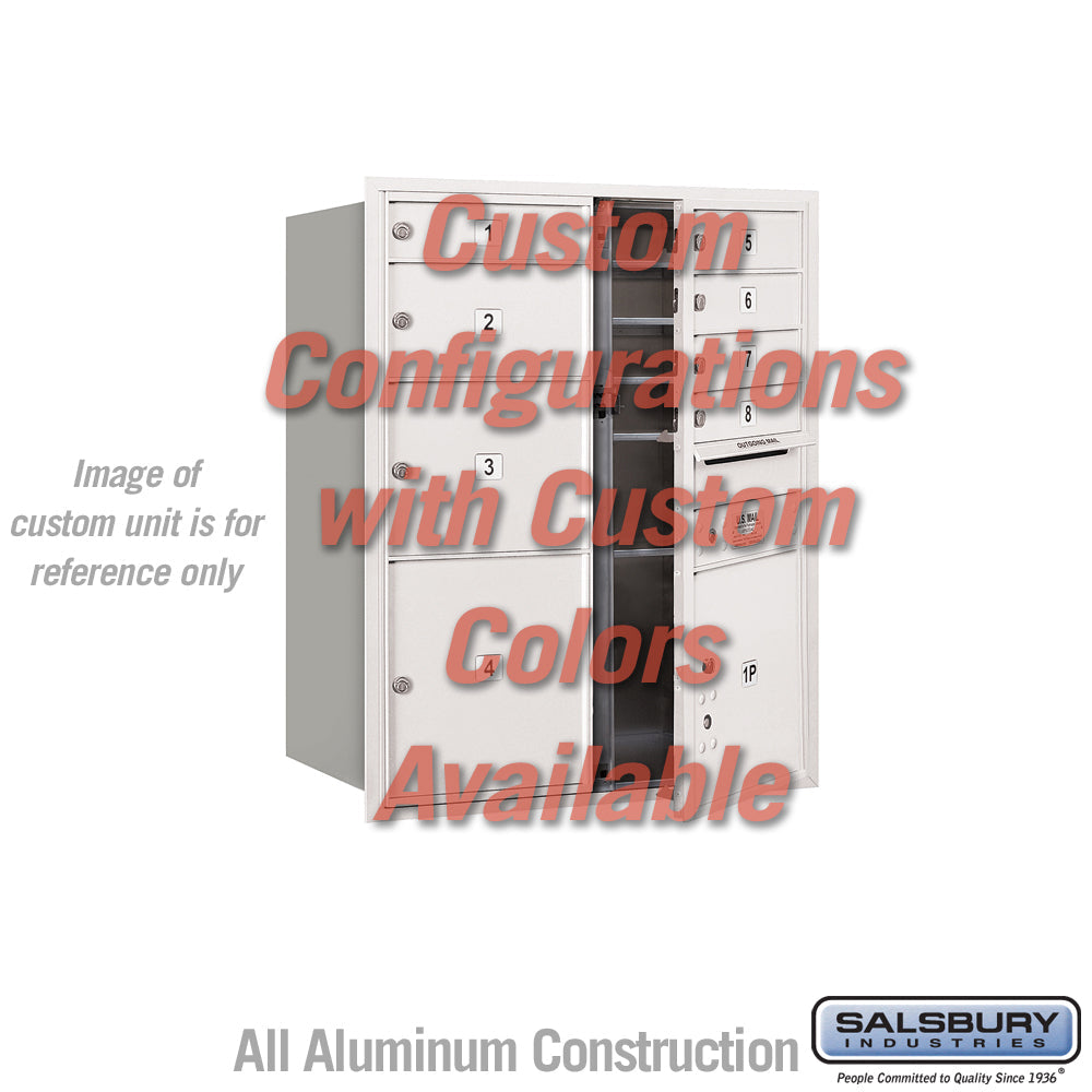 Recessed Mounted 4C Horizontal Mailbox - 10 Door High Unit, Double Column, Custom Color, Front Loading, USPS Access