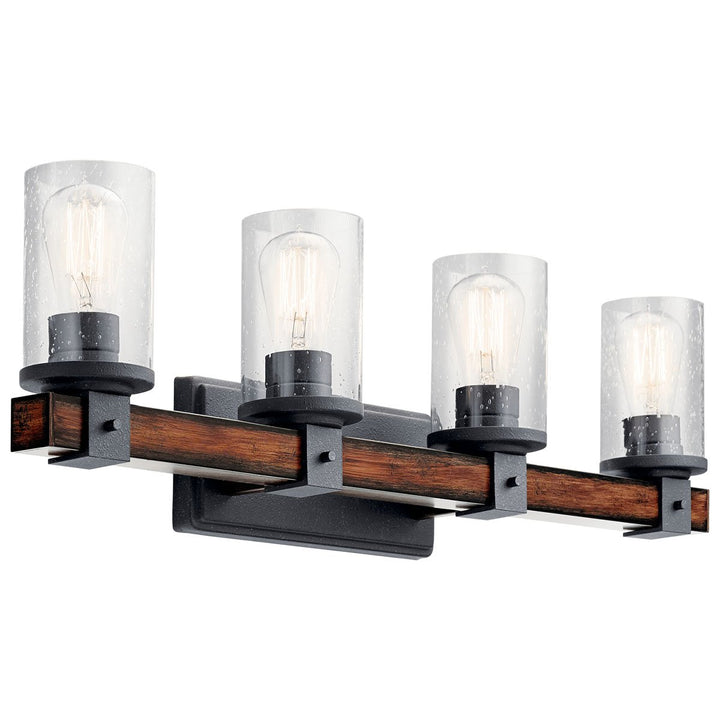 Kichler Barrington 4-Light Distressed Black Vanity Light, 29.5 in