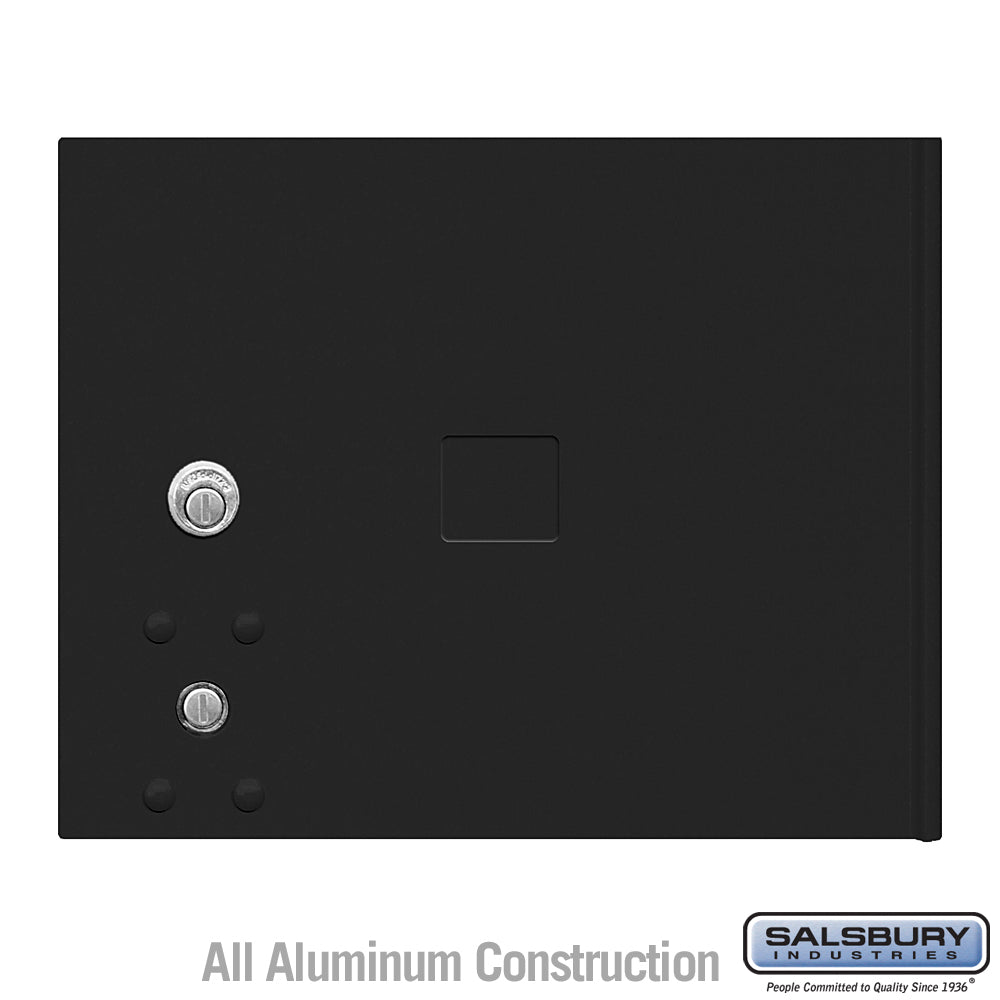 Replacement Parcel Locker Door and Tenant Lock for Standard 3 High 4C Horizontal Parcel Locker with 3 Keys - Black