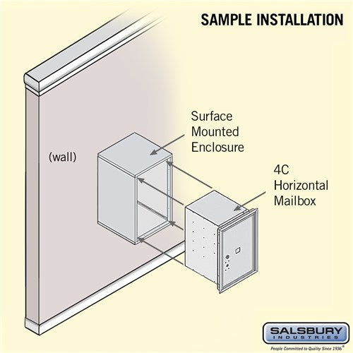 6 Door High Surface Mounted Parcel Locker with USPS Access