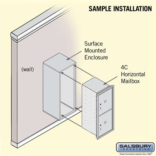 10 Door High Surface Mounted 4C Horizontal Parcel Locker with Private Access