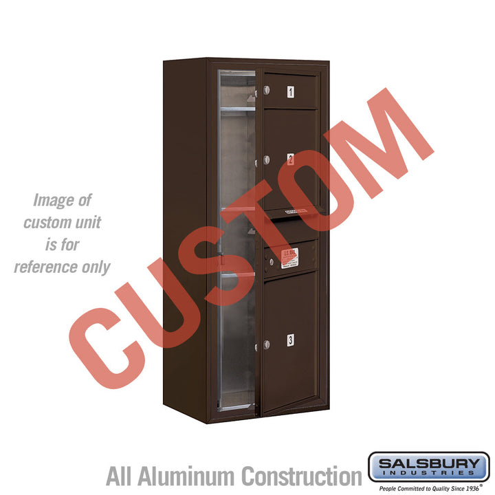 Surface Mounted 4C Horizontal Mailbox Unit - 10 Door High - Bronze - Front Loading - USPS Access