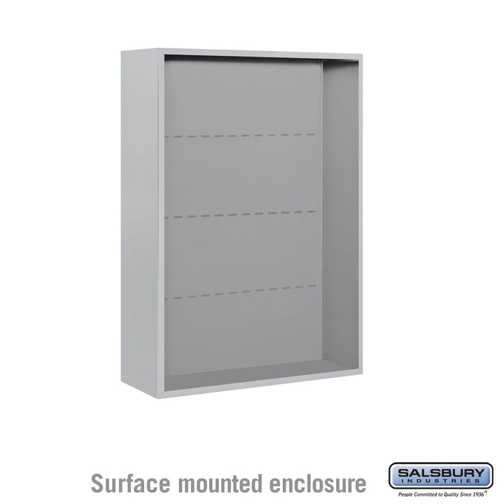 Surface Mounted Enclosure for Double Column Mailboxes - Aluminum