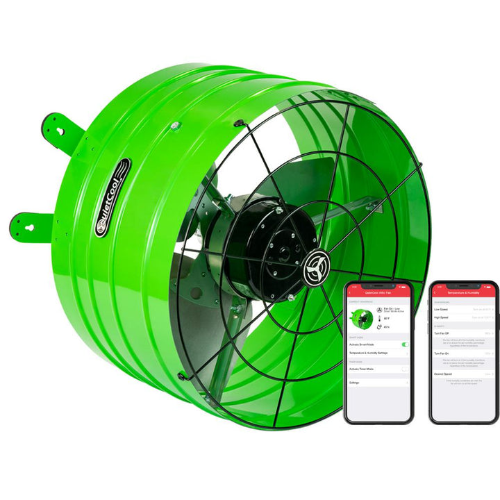 QuietCool 2830 CFM Smart App Controlled 3-Speed Gable Mount Attic Fan - Super Arbor