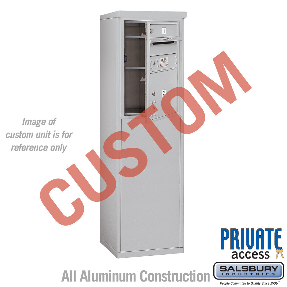 Free-Standing 4C Horizontal Mailbox Unit - 6 Door High - Aluminum - Front Loading - Private Access
