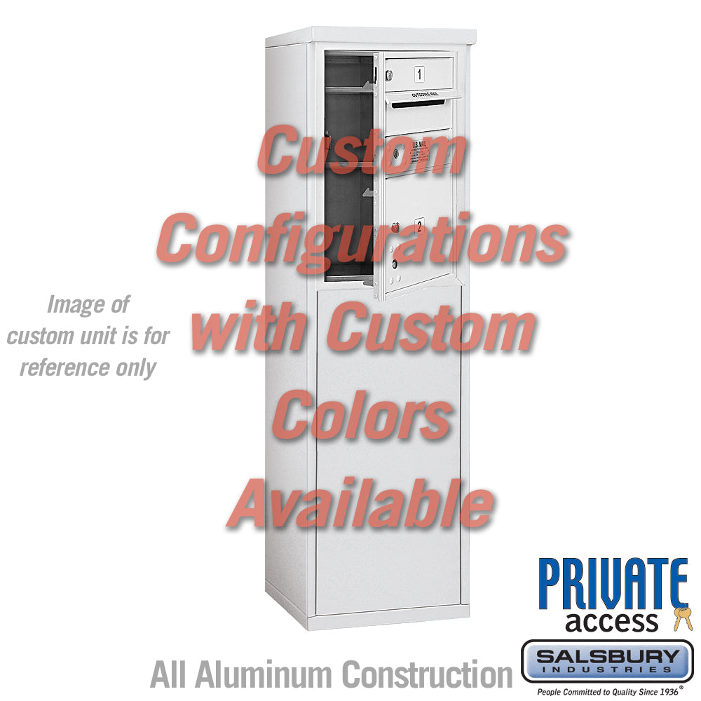 6-Door Free-Standing Mailbox with Parcel Locker in Aluminum