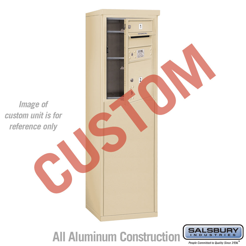 Free-Standing 4C Horizontal Mailbox Unit - 6 Door High - Sandstone - USPS Access